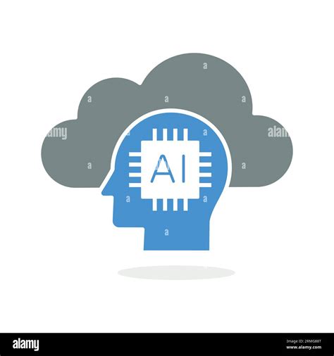 Cloud Computing With AI Icon Illustrates The Concept Of Cloud