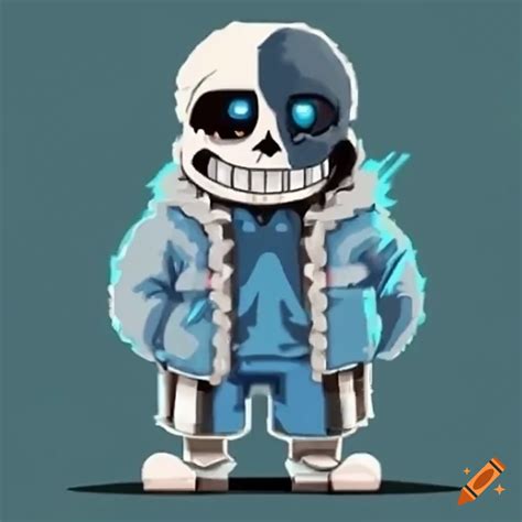 Image Of Sans From Undertale With Blue Eye On Craiyon