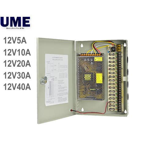 DC 12V 5A 10A 20A 30A 40A Centralized Power Supply Adapter UME CCTV COD