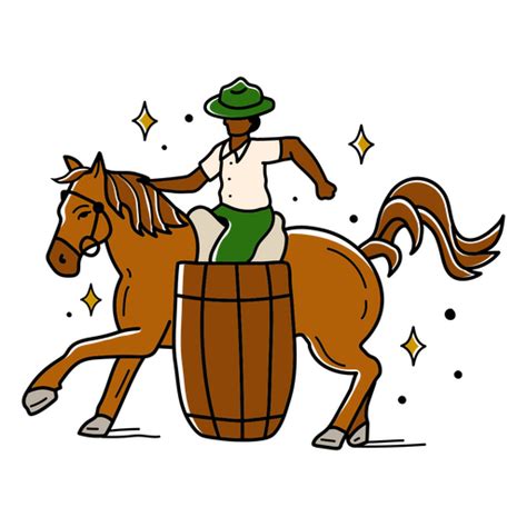 Design PNG E SVG De Personagem De Rodeio De Cowboy Para Camisetas