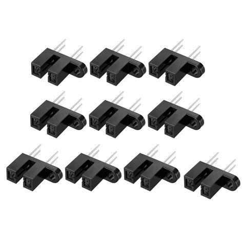 Sourcing Map 10 Pcs 1 8 Slot PCB Photo Interrupter Slotted Optical