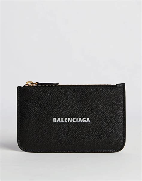 Balenciaga巴黎世家 女士黑色粒面牛皮長款卡夾 錢包與小皮件 ｜ifchic台灣官網