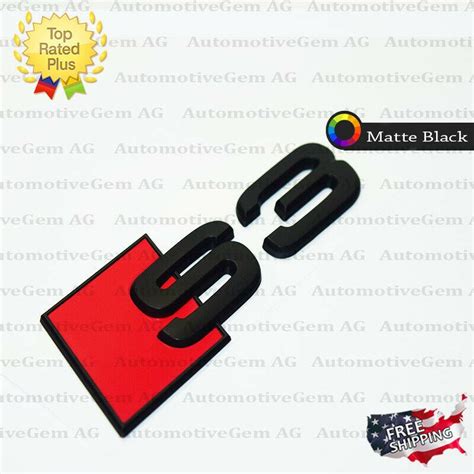 Audi S3 Emblem MATTE BLACK Rear Trunk Lid Letter Badge S Line Logo Nam – Automotive Gem