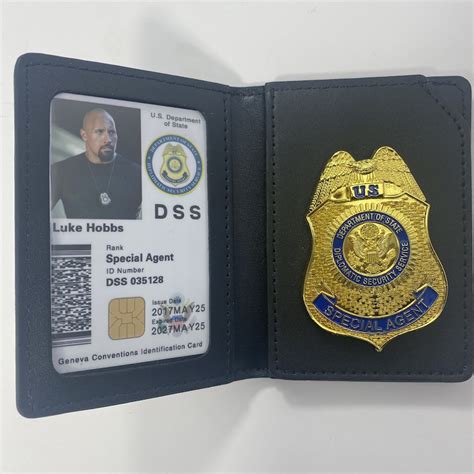 Dss Id Card Holder Id Card Wallet Fast And Furious Police Metal Etsy