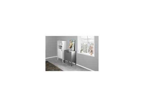 Uno Petit Buffet En Bois Portes L Cm Couleur Gris Anthracite