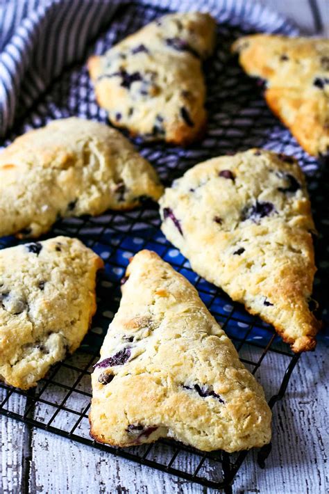 Easy Blueberry Chocolate Scones Recipe The Thirsty Feast By Honey And Birch