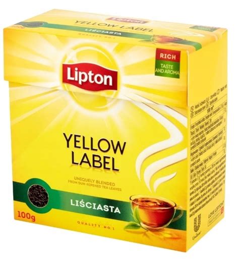 Herbata Lipton Yellow Label czarna liściasta 100g 10521463798 Allegro pl