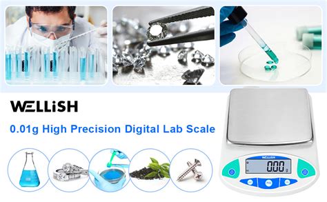 WELLiSH Lab Analytical Balance Scale 5000g 0 01g High Precision