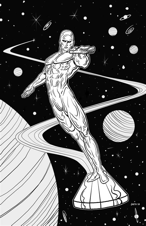 Silver Surfer Poster Black And White By Ryansmith8 On Deviantart