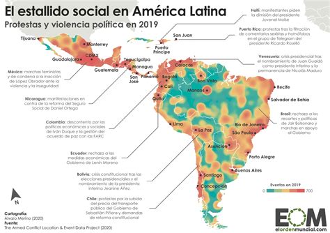 Las Protestas En América Latina En 2019 Mapas De El Orden Mundial Eom