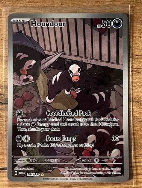 Houndour 204197 Illustration Rare Pokemon Obsidian Flames Kaufen Auf