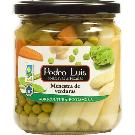 PEDRO LUIS menestra de verduras ecológicas frasco 210 g neto escurrido