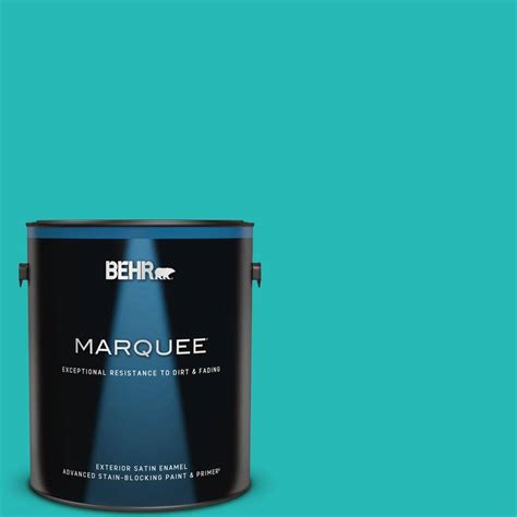 Behr Marquee Gal Mq Caicos Turquoise Satin Enamel Exterior