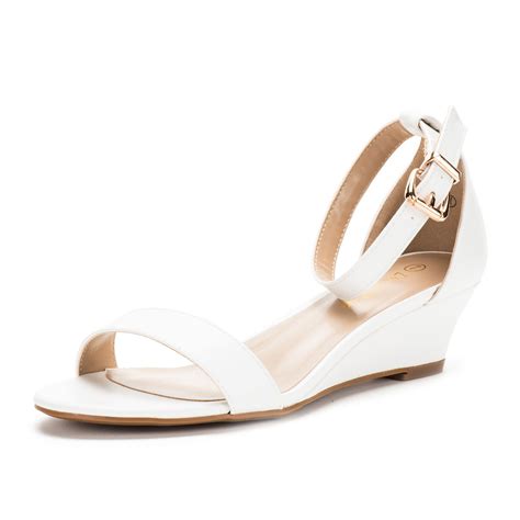 White Low Heel Sandals