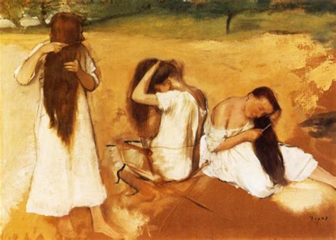 Women Combing Their Hair 1876 1877 Edgar Degas WikiArt Org