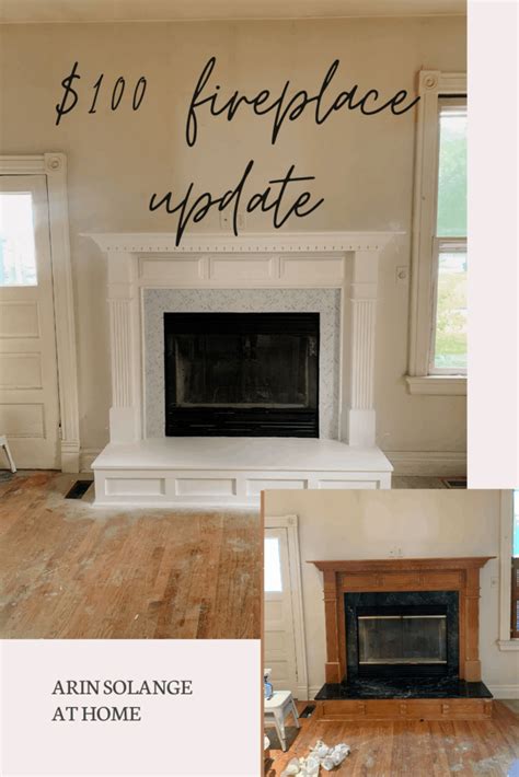 Peel and Stick Backsplash Fireplace Update - arinsolangeathome