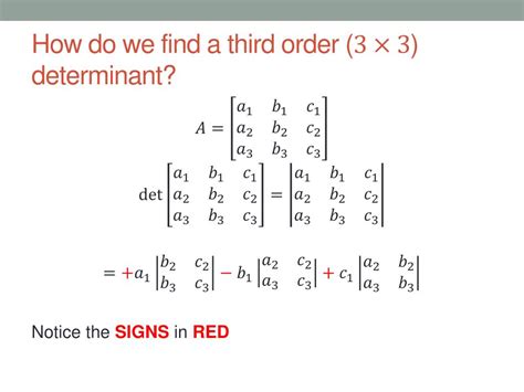 Ppt 2 5 Determinants And Multiplicative Inverses Of Matrices Powerpoint Presentation Id 2864561