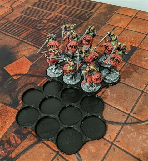 Movement Trays Warhammer 40k Age Of Sigmar 32mm Model 10 Man Blob Ebay