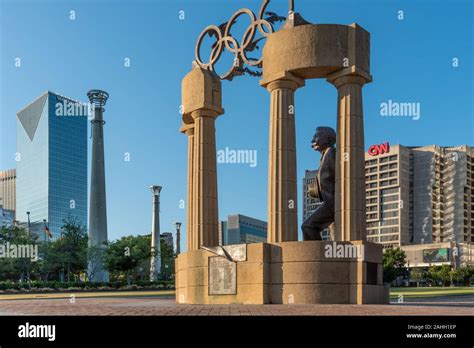 Olympic Statue At Centennial Olympic Park In Downtown Atlanta Georgia