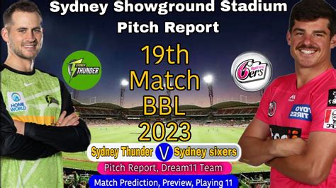 Bbl Sydney Thunder Vs Sydney Sixers Th Match Prediction Syt Vs