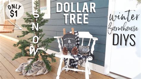 Diy Dollar Tree Winter Porch Decor Farmhouse Style Diy After