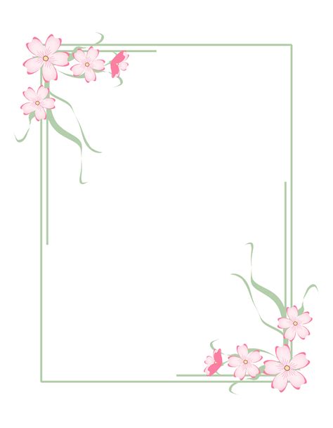 Flower Frame Border Simple - Infoupdate.org