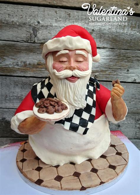 3d Cake Santa Claus And The Cookies Decorated Cake By Cakesdecor