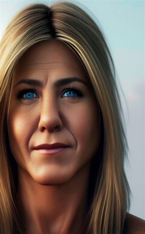 A Digital Painting Of A Woman S Face With Blue Eyes And Long Blonde Hair