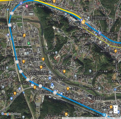 Jr気仙沼線brt・大船渡線brt 信号・待避所の配置図（2021年3月現在） 君と、a列車で行こう。