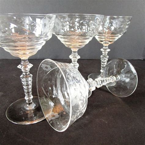 Libbey Rock Sharpe Crystal Glasses Etsy