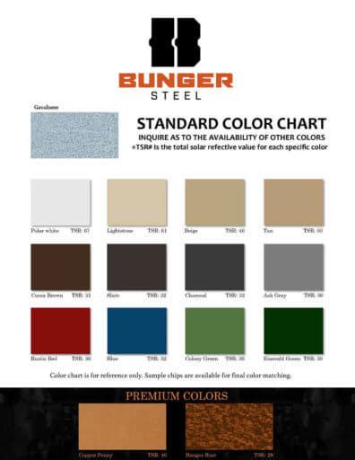 Bridger Steel Color Chart