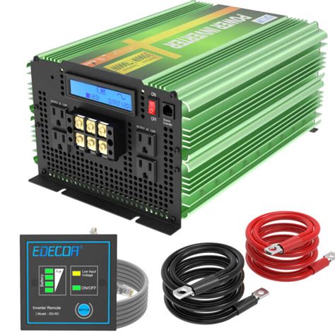 Edecoa Solar Inverter Pure Sine Wave W V Dc To V V Ac Lcd