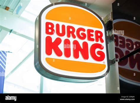 London Uk July 26 2024 Burger King Restaurant In Luton Airport