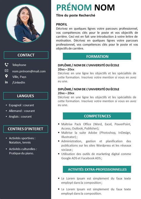 Cv D Veloppeur T L Charger Gratuit Sous Format Powerpoint Cv