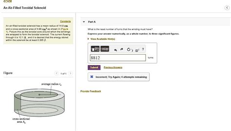 Solved An Air Filled Toroidal Solenoid Has A Mean Radius Of Cm