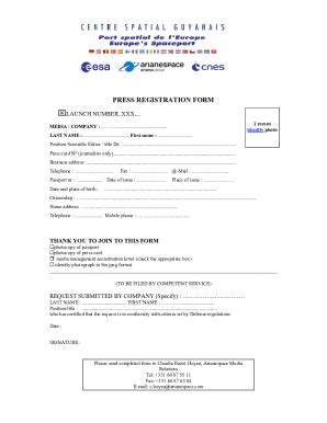 Fillable Online Press Registration Form GB Fax Email Print PdfFiller