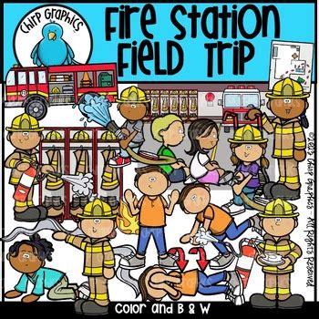 Fire Station Field Trip Clip Art Set by Chirp Graphics | TPT