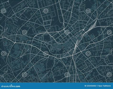 Map of the City of Monchengladbach, Germany Stock Illustration - Illustration of road, planing ...