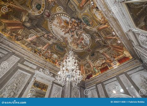 The Inner Of Pantaleo Spinola Gambaro Palace In Genoa Italy Editorial