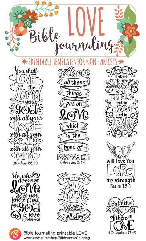 Bible Journaling Printable Templates Journaling Littlest Way