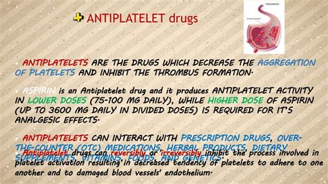 Anticoagulants Platelet Aggregation Inhibitors Thrombolytic Drug