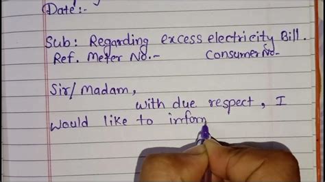 How To Write A Complaint Letter To Electricity Department For Excess Bill Complaint Letter