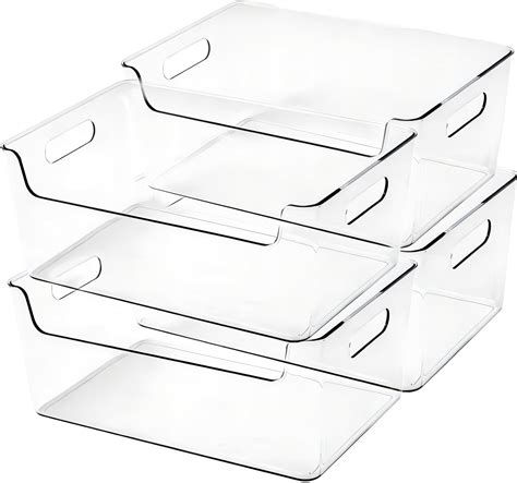 Yoohnuse Clear Pantry Organizer Bins 8 Pack Stackable