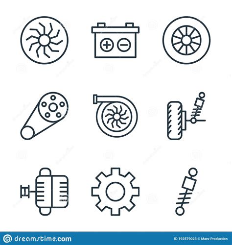 Car Alternator Linear Icon Modern Outline Car Alternator Logo C Vector