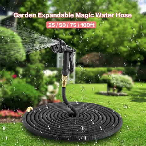 4 Colors 25FT 75FT Garden Hose Expandable Magic Flexible Water Hose