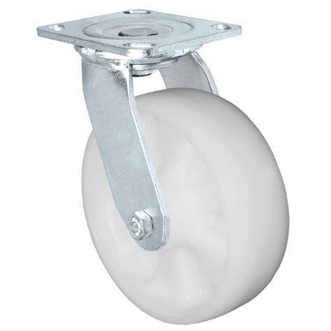 Medium Duty X White Nylon Wheel Swivel Caster Lbs Capacity