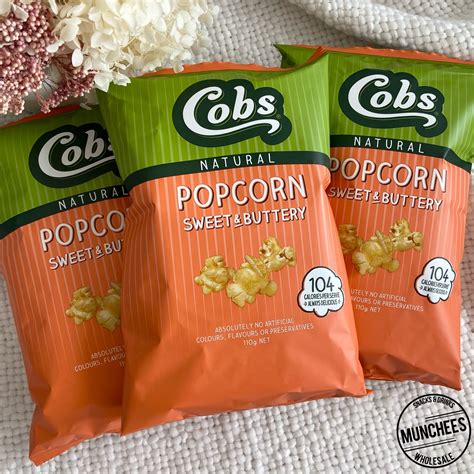 Cobs Natural Sweet & Buttery Popcorn 110g - Munchees Wholesale