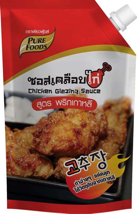 [pak Phoo Yao] ซอสเคลือบไก่ ซอสเคลือบไก่ สูตรพริกเกาหลี ตราเพียวฟู้ดส์ ขนาด 180 กรัม เป็นซอส