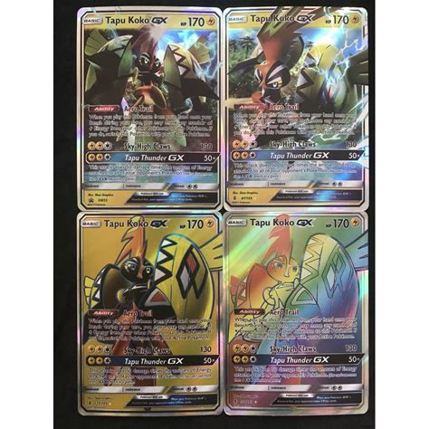 Jual Kartu Pokemon Tcg Sun Moon Tapu Koko Gx Fullset Kartu Shopee