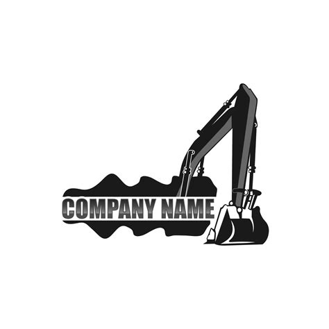 Excavator Vector Logo Template Excavator Logo Excavator Isolated